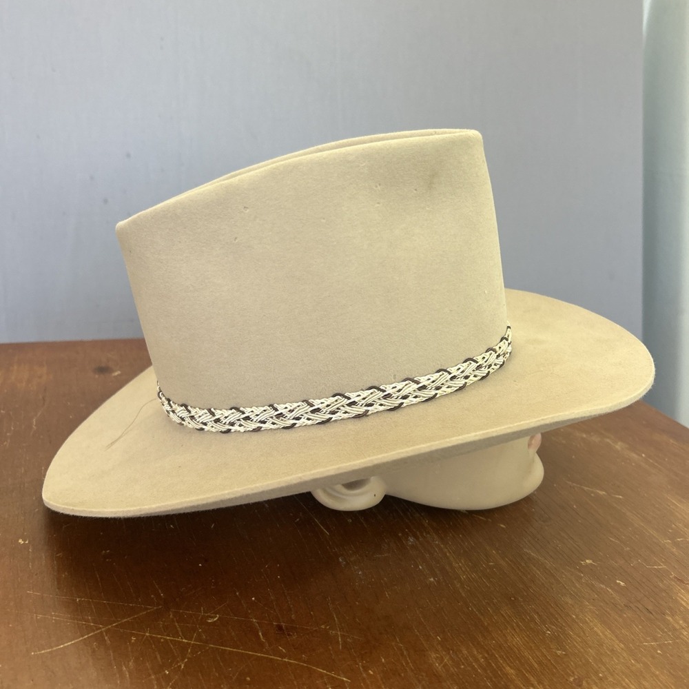 Vintage Stetson Silverbelly Cowboy Hat 3X Beaver 6 7/8 1950's-60's‎ Union Tag - Picture 3 of 13